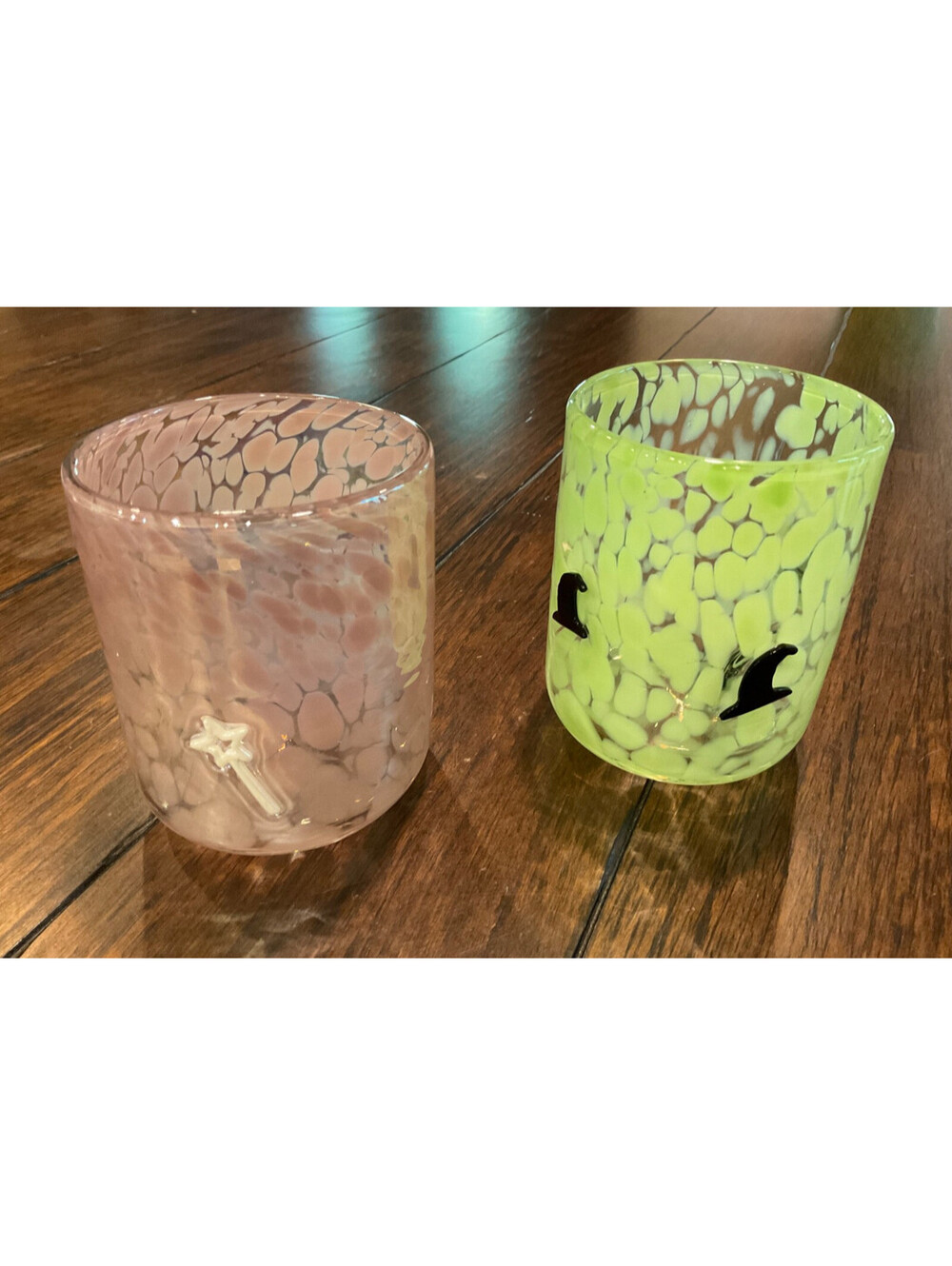 Lot of 2 Anthropologie Mystic Icon Juice Glasses Wand & Witch Hat NIB